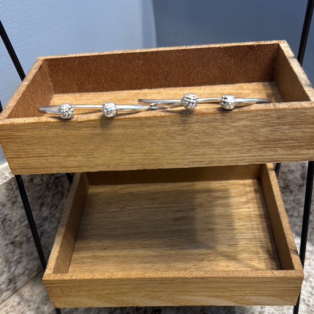 African Silver Bangle Set